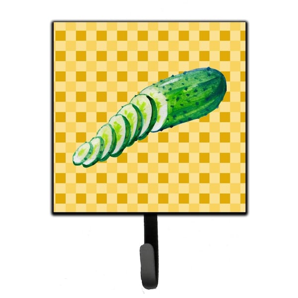 Carolines Treasures Cucumber on Basketweave Leash or Key Holder BB7199SH4 - main